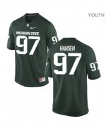 Youth Michigan State Spartans NCAA #97 Maverick Hansen Green Authentic Nike Stitched College Football Jersey WE32J18OM